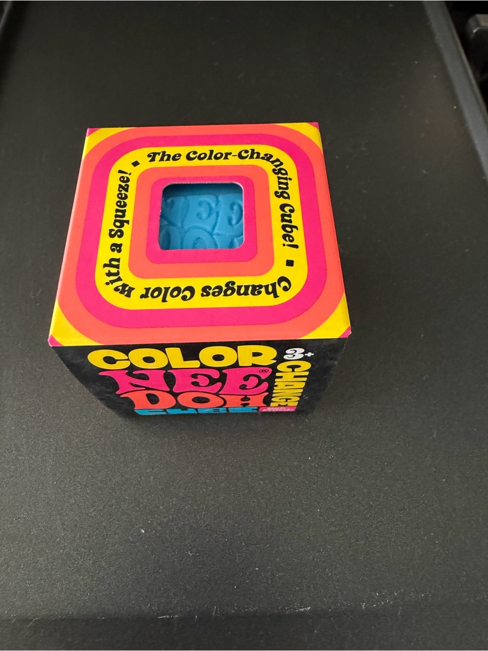 Needoh authentic new Color-Changing Squeeze Cube - Blue